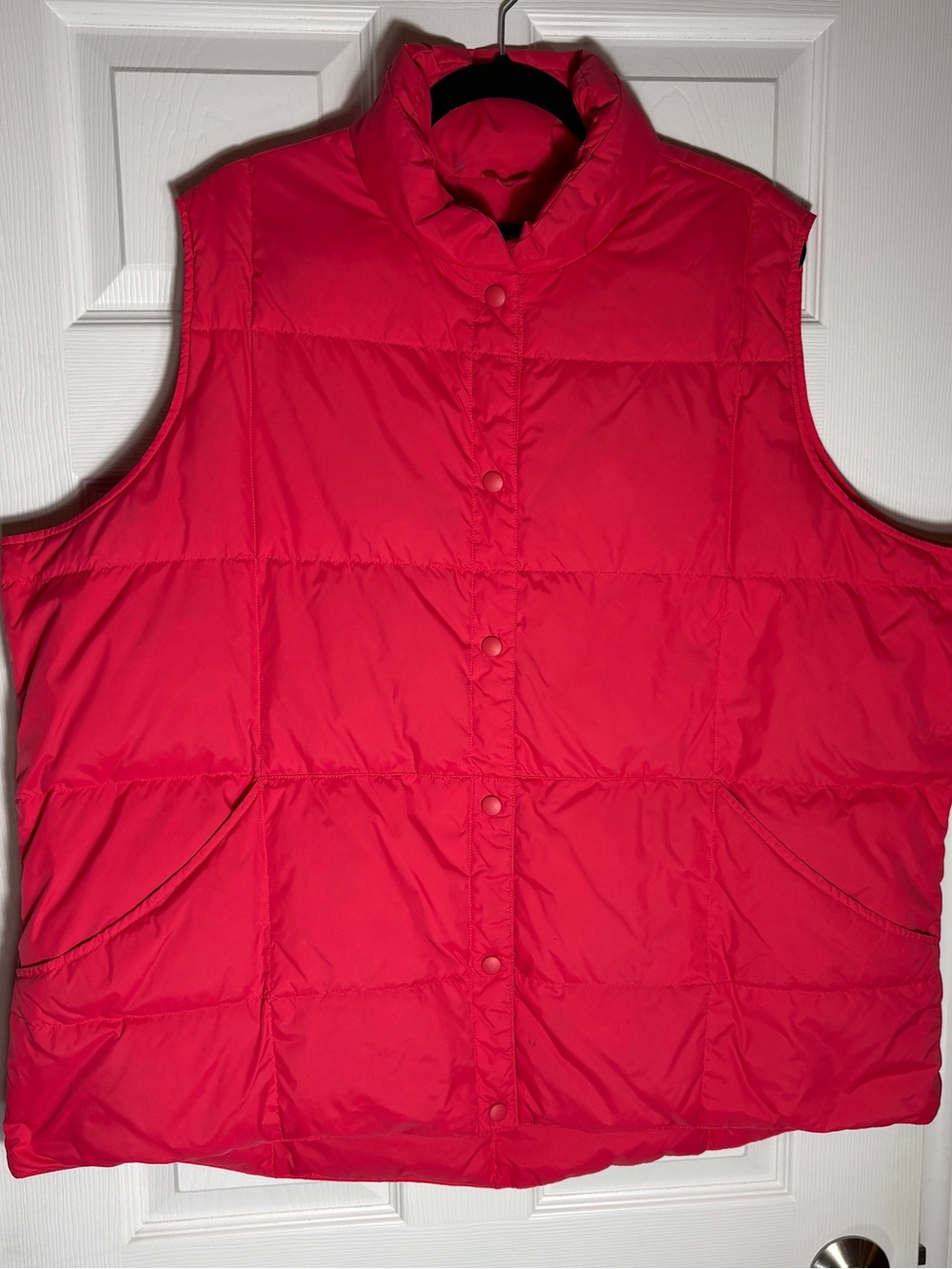 Lands End Down Quilted Puffer Vest Women’s 3X (24-26) Cherry Red